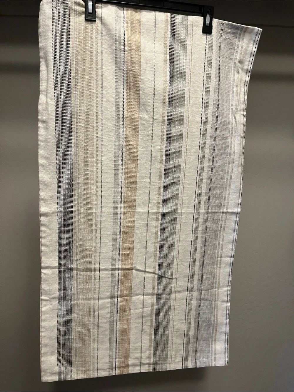 Pottery Barn Neutral Stripes Set of King Pillow  Shams in White, Gray, and Tan